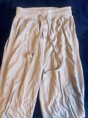 FP Movement by Free People Women's Size XSmall Cream Drawstring Joggers Boho